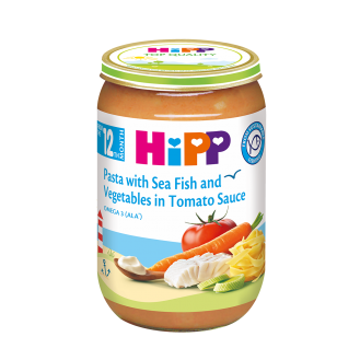 Hipp,pasta-seafish&perime domate 6/220g   004486