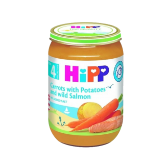 HiPP pure patate me salmon 6/190g  004487